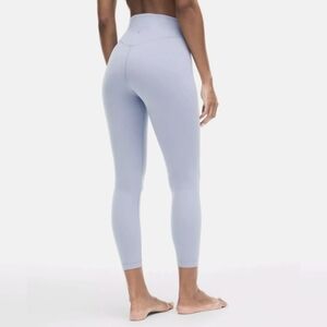 Lululemon Wunder Under Nulu High-Rise Tight 25" Blue Willow Seamed Yoga Leggings